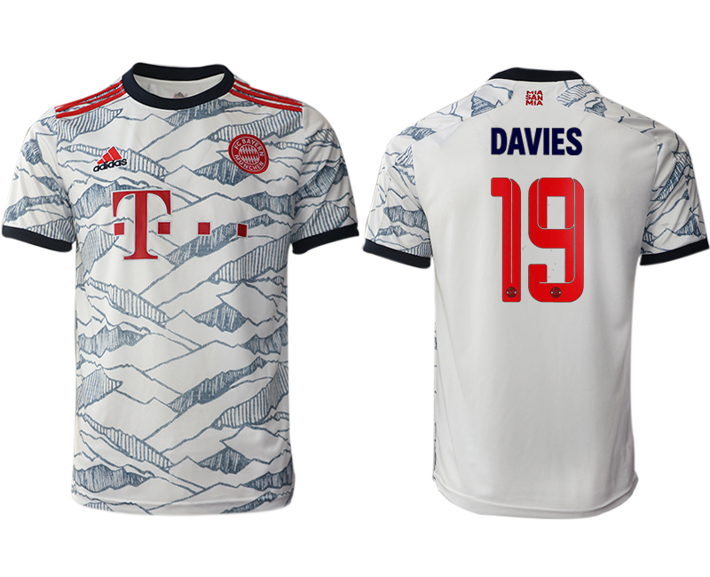 Men 2021-2022 Club Bayern Munich Second away aaa version white #19 Soccer Jersey->bayern munich jersey->Soccer Club Jersey